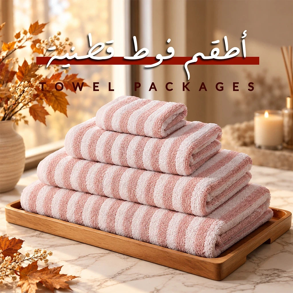 أطقم فوط قطنية