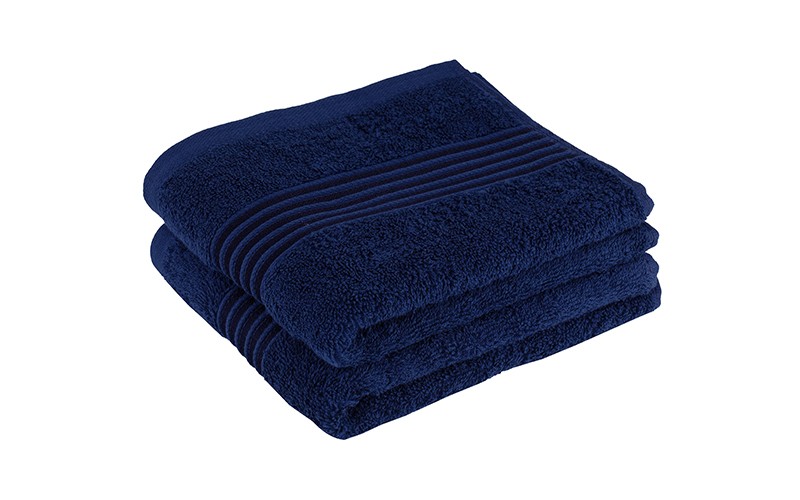 Royal Cotton Towel 2 Pc - ( 40 X 66 ) Navy