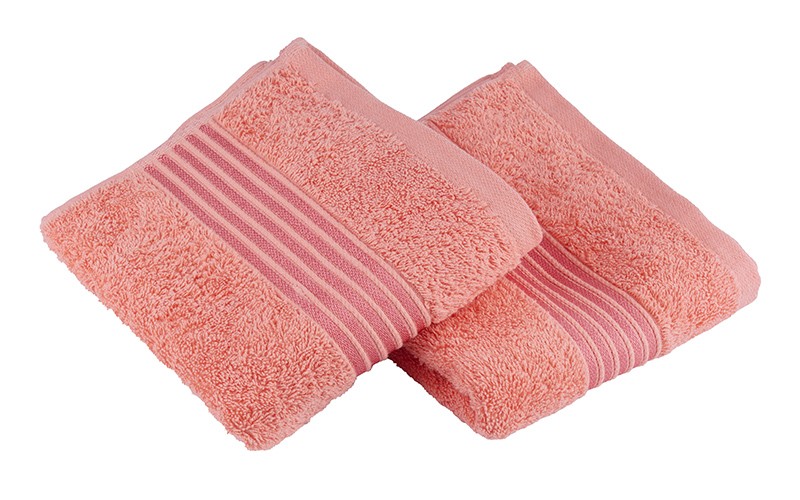 Royal Cotton Towel 2 Pc - ( 40  X 66 ) Peach