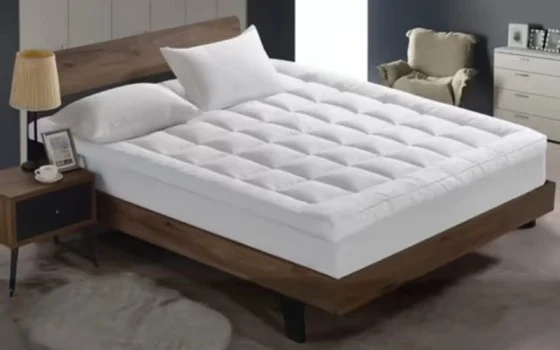 Famous Cotton Mattress Topper With Fitted sheet - ( 90 X 200 ) cm White