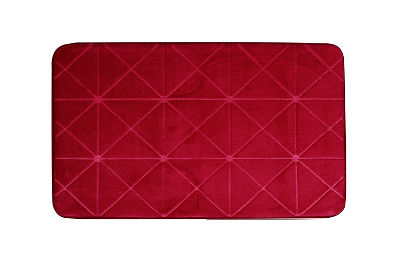 Armada Flannel Bath Mat Set 3 PCS Pedal and Toilet Lid - Red