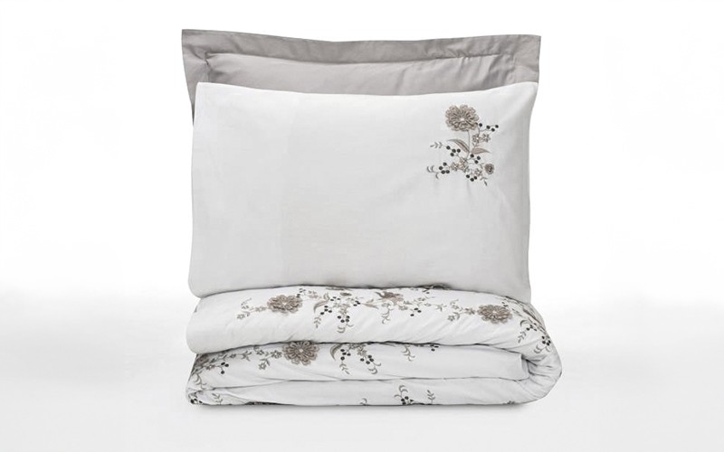 Cotton Box 3D Turkish Luxury King Duvet Cover Bedding Set 6 PCS Without Filling - Urian Bej