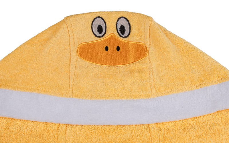Kids Embroidery Cotton Bathrobe 1 Pc ( 12 - 14 ) Years Old - Yellow