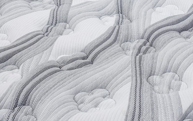 مرتبة كريستال ذات النوابض المستقلة ( 200 × 200 ) + 29 سم أبيض و رمادي