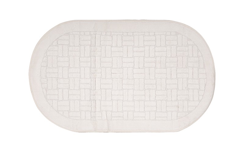 Armada Cotton Oval Bath mat 2 PCS - Off White