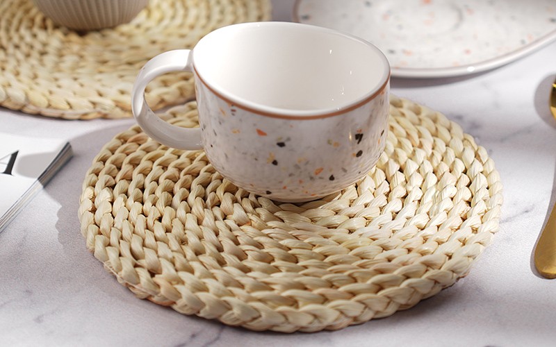 Cannon Round Corn Husk Coaster 2 PC