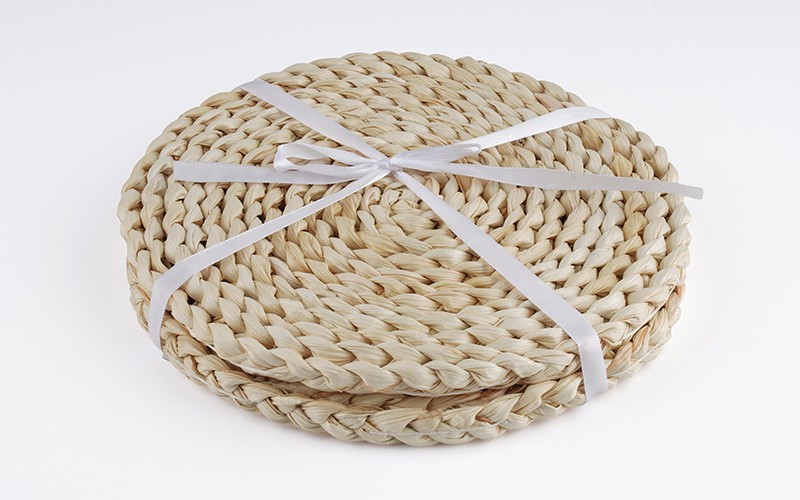 Cannon Round Corn Husk Coaster 2 PC