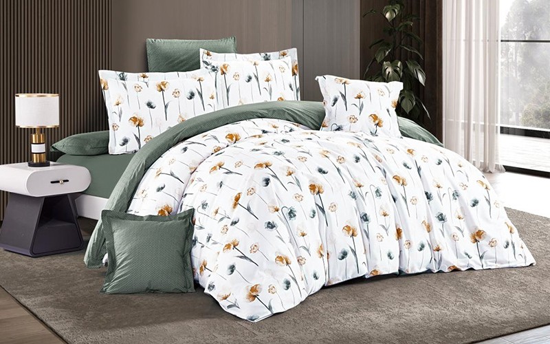 Moon Cotton Double Face Comforter Bedding Set 4 Pcs - Single Multi Color