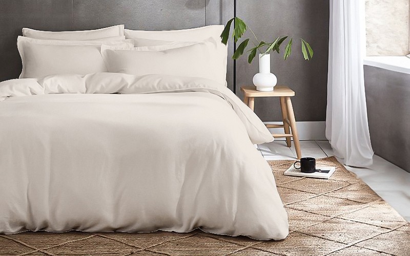 Cannon Plain Duvet Cover Set Without Filling 6 PCS - King Cream