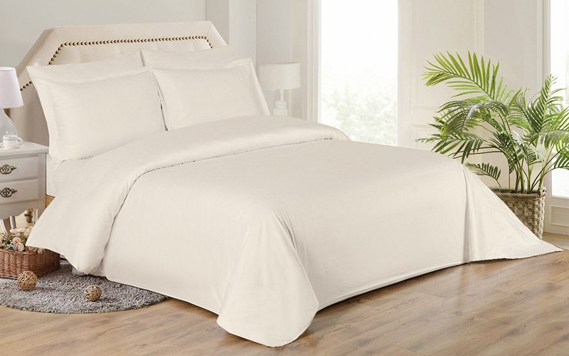 Cannon Plain Duvet Cover Set Without Filling 6 PCS - King Cream