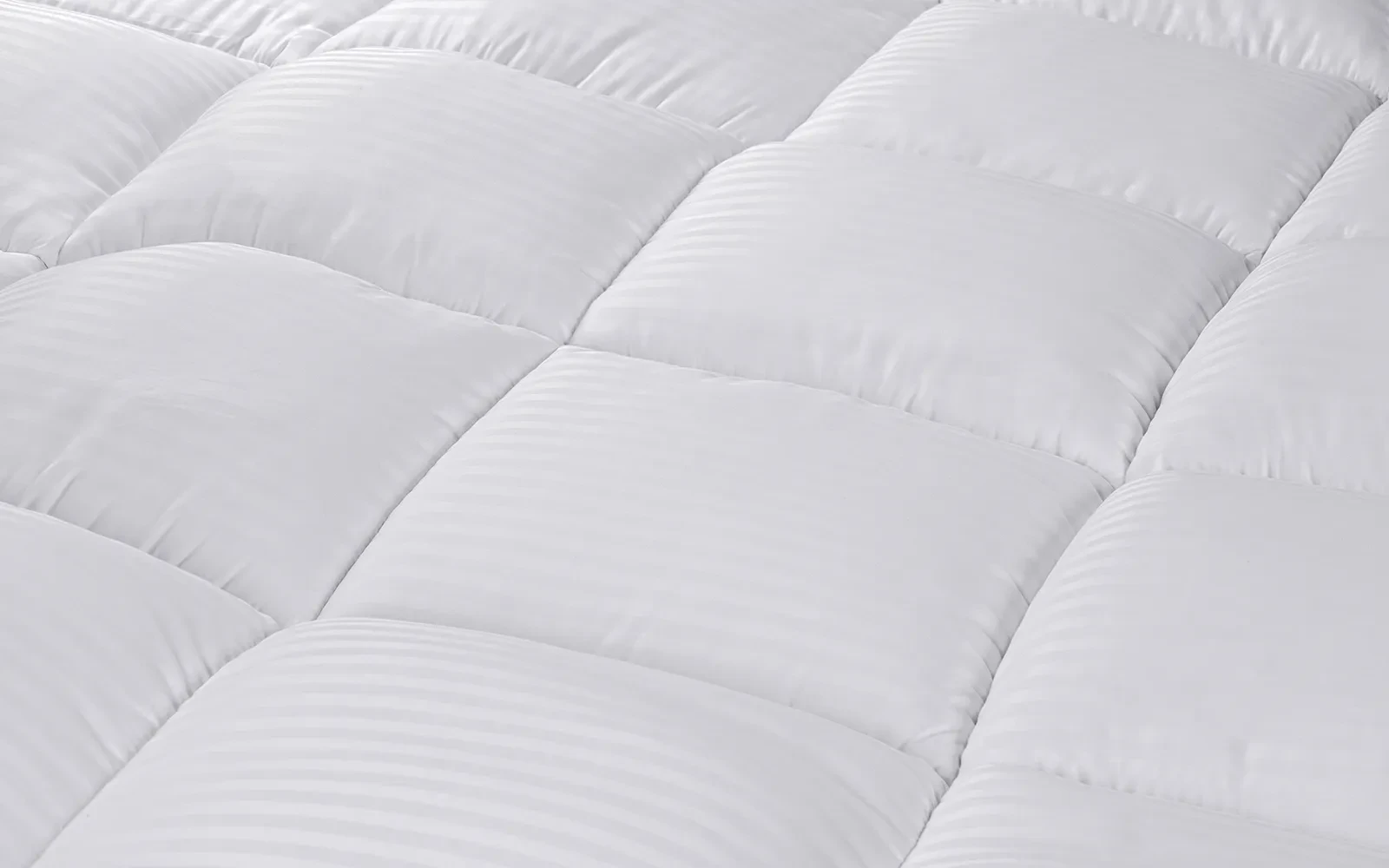Al Saad Home Armada Stripe Mattress Topper - ( 160 X 200 ) cm White