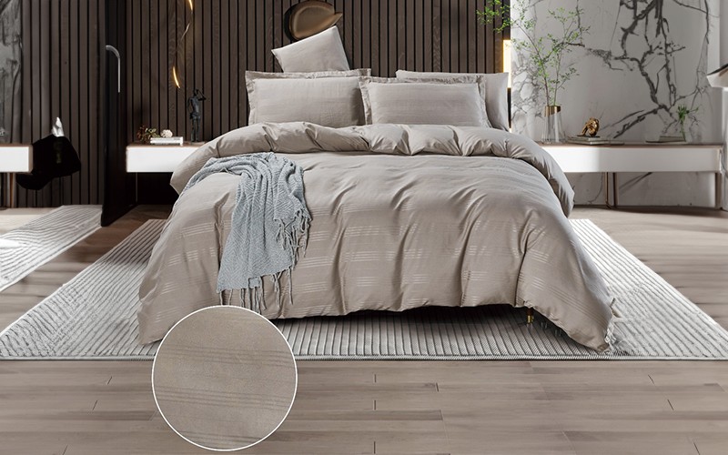 Eudora Jacquard Quilt Cover Bedding Set Whithout Filling 6 PCS - King Choco