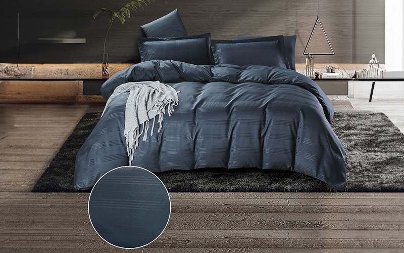 Eudora Jacquard Quilt Cover Bedding Set Whithout Filling 6 PCS - King D.Grey