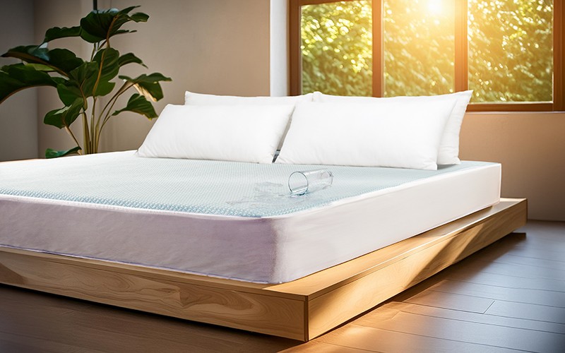 AL Saad Home Waterproof Cooling Mattress Protector ( 200 X 200 ) cm - White