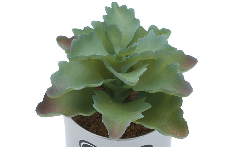 Artificial Plants in Metal Pot for Decoration 1 PC - Green