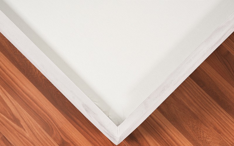 Al Saad Home Diamond Bed ( 150 x 200 ) - Queen Off White