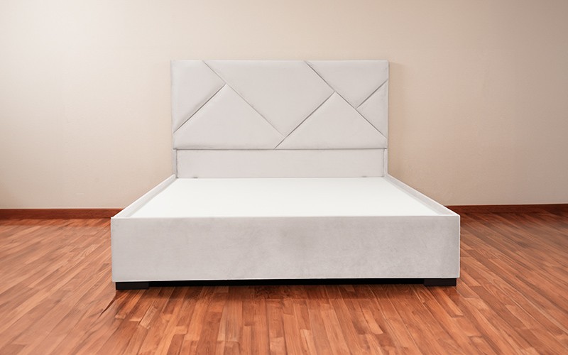Al Saad Home Diamond Bed ( 150 x 200 ) - Queen Off White