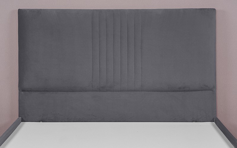 سرير سترايب من السعد هوم ( 200 × 200 ) - سوبر كينغ رمادي غامق