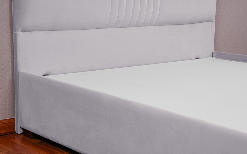 Al Saad Home Stripe Bed ( 90 x 190 ) - Single L.Grey