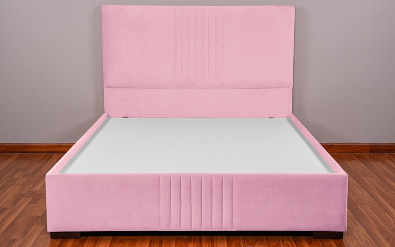 Al Saad Home Stripe Bed ( 200 x 200 ) - Super King Pink
