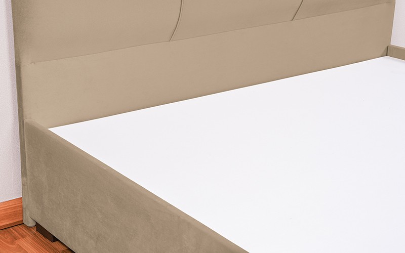 Al Saad Home Curvy Bed ( 150 x 200 ) - Queen Brown