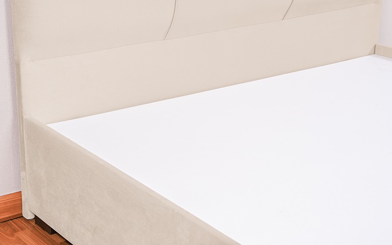 Al Saad Home Curvy Bed ( 160 x 200 ) - Queen Cream