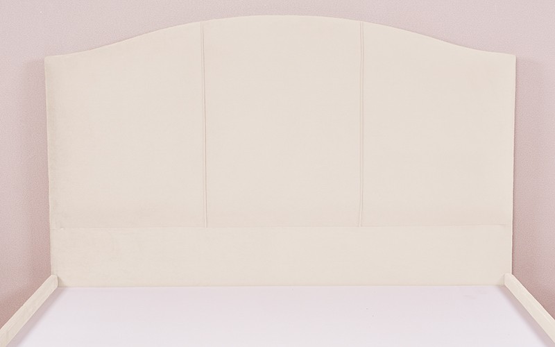 Al Saad Home Curvy Bed ( 140 x 200 ) - Queen Cream