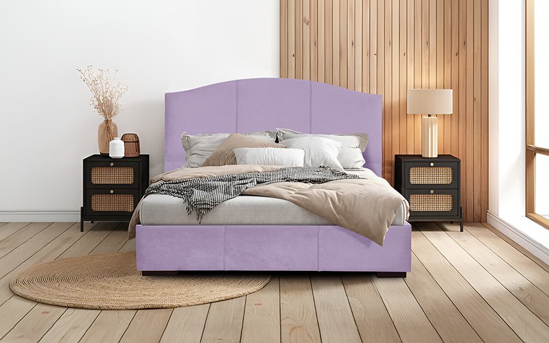 Al Saad Home Curvy Bed ( 200 x 200 ) - Super King Purple