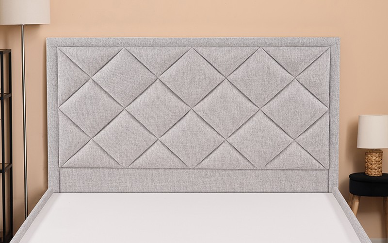 Al Saad Home Crystal Jacquard Bed ( 120 x 200 ) - Single L.Grey