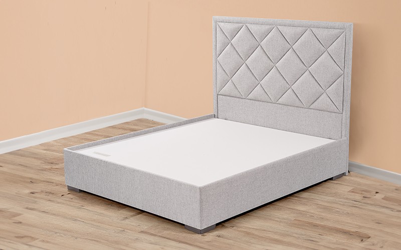 Al Saad Home Crystal Jacquard Bed ( 180 x 200 ) - King L.Grey