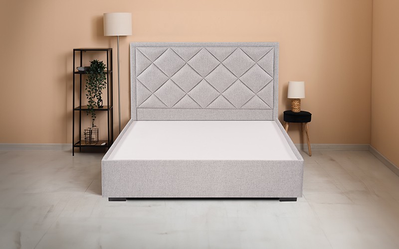 Al Saad Home Crystal Jacquard Bed ( 120 x 200 ) - Single L.Grey