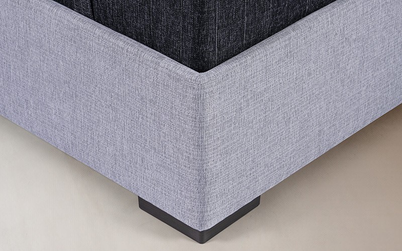 Al Saad Home Crystal Jacquard Bed ( 200 x 200 ) - Super King Grey