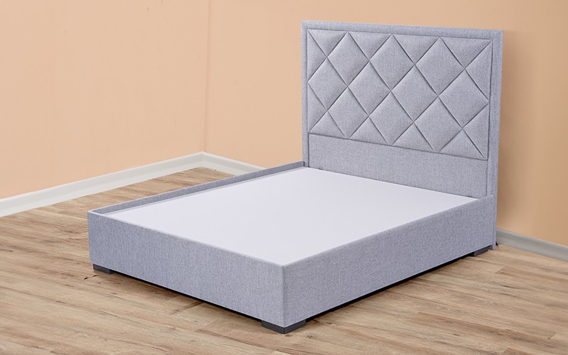 Al Saad Home Crystal Jacquard Bed ( 200 x 200 ) - Super King Grey