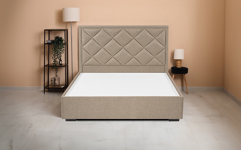 Al Saad Home Crystal Jacquard Bed ( 120 x 200 ) - Single D.Beige