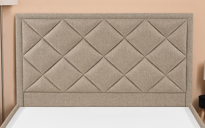 Al Saad Home Crystal Jacquard Bed ( 120 x 200 ) - Single D.Beige