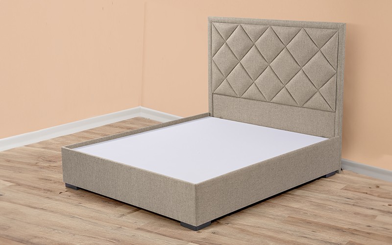 Al Saad Home Crystal Jacquard Bed ( 120 x 200 ) - Single D.Beige
