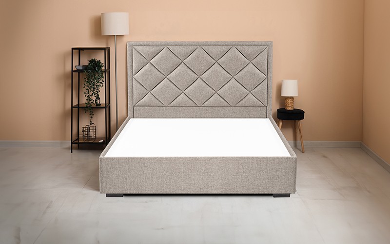 Al Saad Home Jacquard Crystal Bed ( 180 x 200 ) - King L.Beige Brown