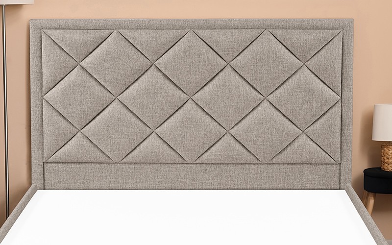 Al Saad Home Jacquard Crystal Bed ( 180 x 200 ) - King L.Beige Brown