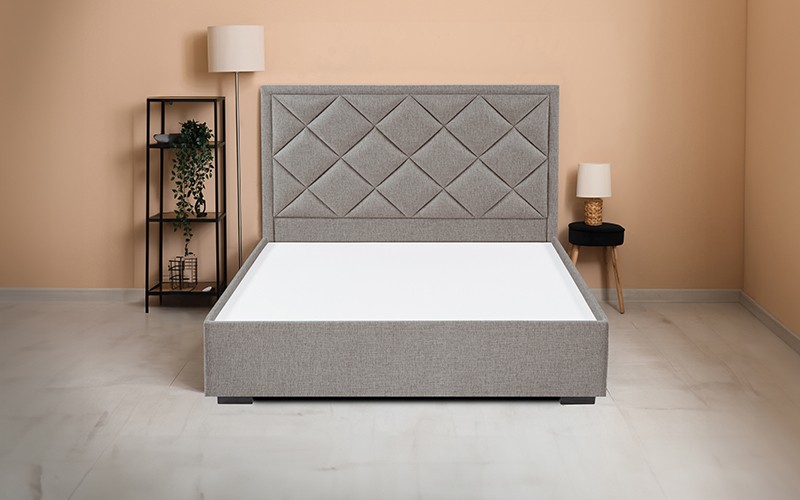 Al Saad Home Jacquard Crystal Bed ( 200 x 200 ) - Super King Grey Brown