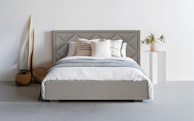 Al Saad Home Jacquard Crystal Bed ( 90 x 190 ) - Single Grey Brown