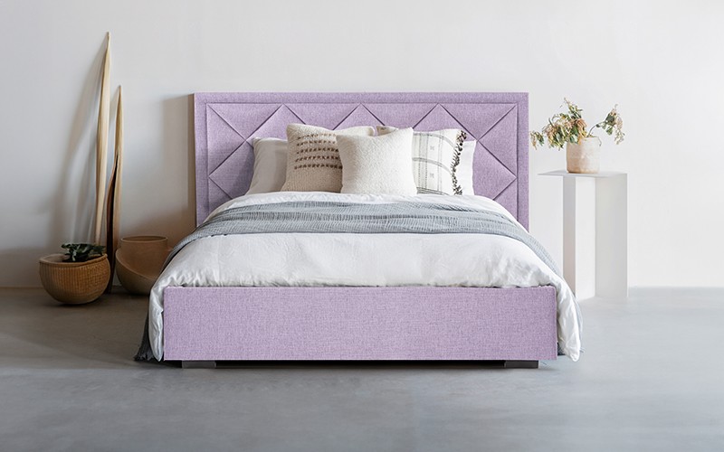 Al Saad Home Crystal Jacquard Bed ( 140 x 200 ) - Queen Purple