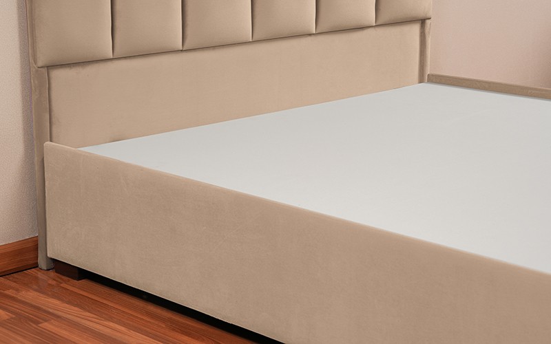 Al Saad Home Panel Bed ( 160 x 200 ) - Queen Beige