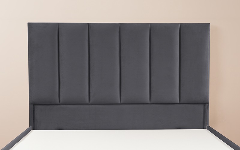 Al Saad Home Panel Bed ( 140 x 200 ) - Queen D.Grey