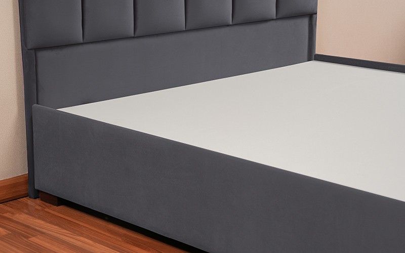 Al Saad Home Panel Bed ( 140 x 200 ) - Queen D.Grey