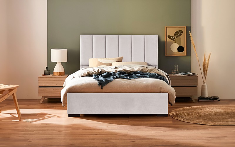 Al Saad Home Panel Bed ( 150 x 200 ) - Queen Off White