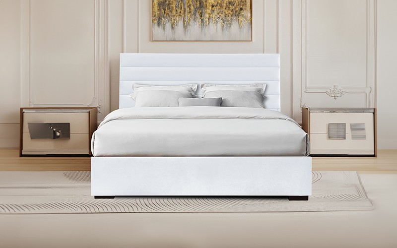 Al Saad Home Ladder Bed ( 140 x 200 ) - Queen White