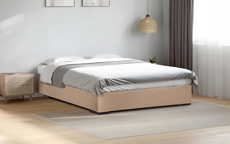 Al Saad Home Bed Base ( 120 x 200 ) - Single Beige