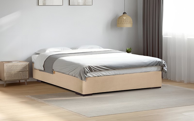 Al Saad Home Bed Base ( 150 x 200 ) - Queen Brown
