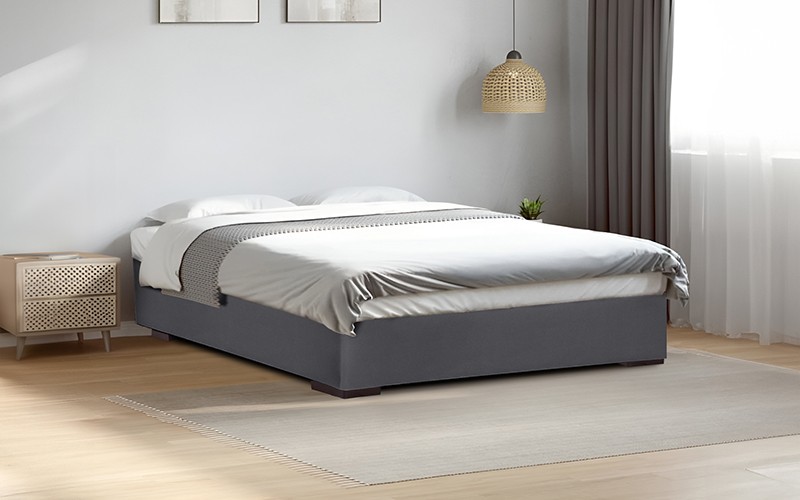 Al Saad Home Bed Base ( 200 x 200 ) - Super King D.Grey