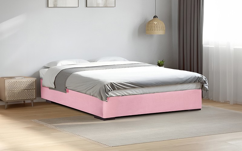 Al Saad Home Bed Base ( 120 x 200 ) - Single Pink